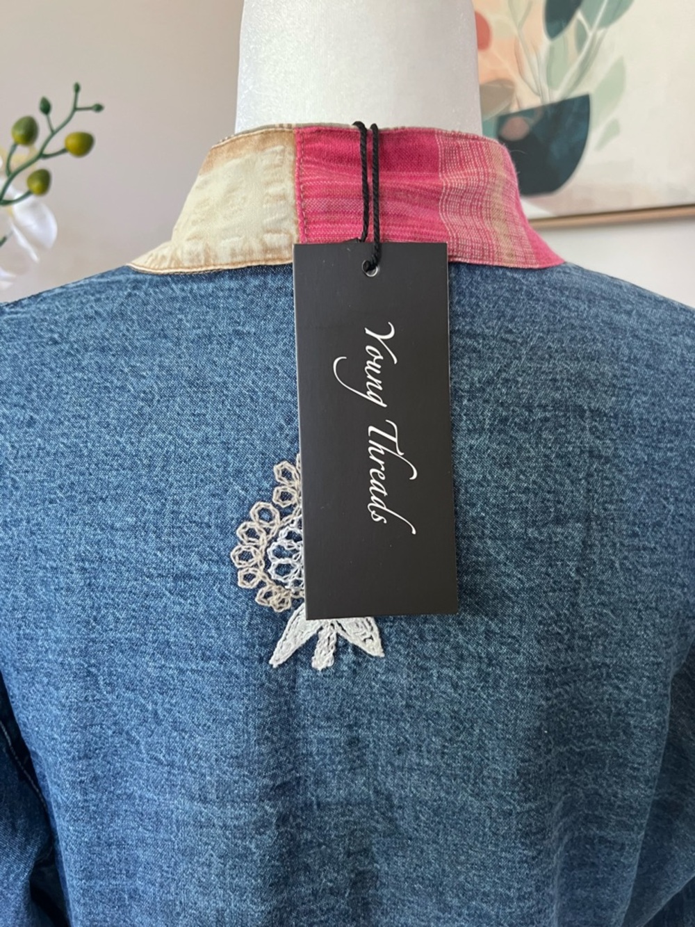 Flash Sale! NWT Young Threads Mixed Media Open Front Kimono/Jacket - Size S - Picture 6 of 15